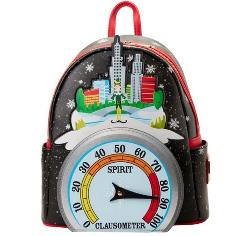 Loungefly Elf Clausometer Light Up Mini Backpack